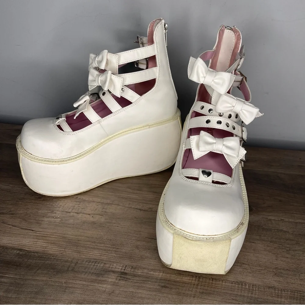 Women's demonia‎ White kawaii Platform violet 45 Shoes size